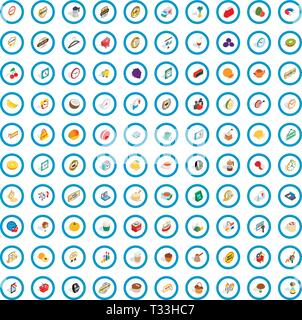 100 reclame icons set in isometric 3d style for any design vector illustration Stock Vector