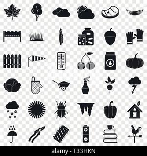 Healthy vegetable icons set. Simple style of 36 healthy vegetable vector icons for web for any design Stock Vector