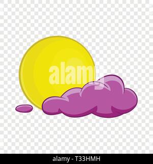 Halloween full moon icon in cartoon style isolated on background for any web design Stock Vector