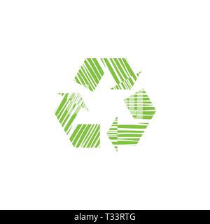 Universal recycling symbol vector icon Stock Vector