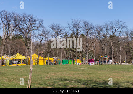 SOFIA, BULGARIA - MARCH 27, 2019: Amazing Spring landscape of South Park in city of Sofia, Bulgaria Stock Photo