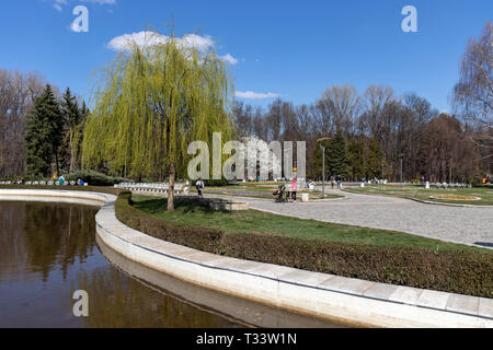 SOFIA, BULGARIA - MARCH 27, 2019: Amazing Spring landscape of South Park in city of Sofia, Bulgaria Stock Photo