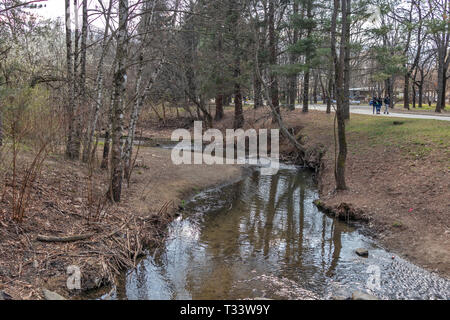 SOFIA, BULGARIA - MARCH 27, 2019: Amazing Spring landscape of South Park in city of Sofia, Bulgaria Stock Photo