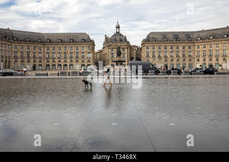Bordeaux, France - September 9, 2018:  Place de la Bourse, Bordeaux, France Stock Photo