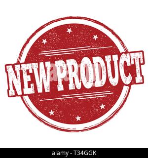 New product sign or stamp on white background, vector illustration Stock Vector