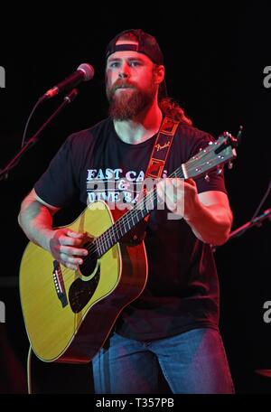 Hiawassee, GA, USA. 6th Apr, 2019. Andrew Chastain on stage for Hank Williams Jr. in Concert, Georgia Mountain Fairgrounds, Hiawassee, GA April 6, 2019. Credit: Derek Storm/Everett Collection/Alamy Live News Stock Photo