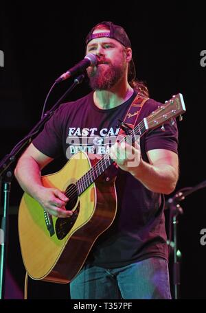 Hiawassee, GA, USA. 6th Apr, 2019. Andrew Chastain on stage for Hank Williams Jr. in Concert, Georgia Mountain Fairgrounds, Hiawassee, GA April 6, 2019. Credit: Derek Storm/Everett Collection/Alamy Live News Stock Photo