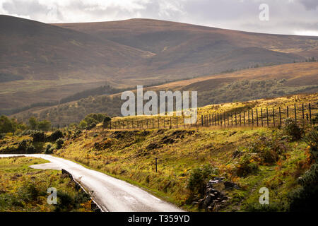 Back road (A897) in the northern Scottish countryside Stock Photo