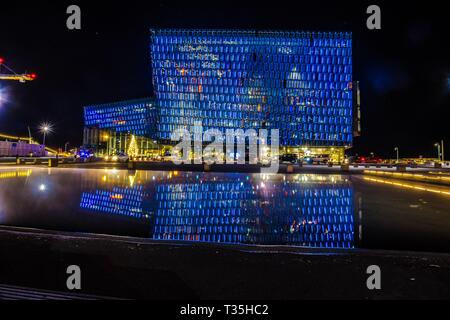 The Concert Hall Harper in Reykjavik, Iceland Stock Photo