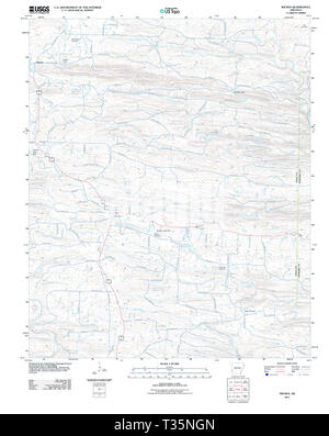 USGS TOPO Map Arkansas AR Wickes 20110812 TM Restoration Stock Photo