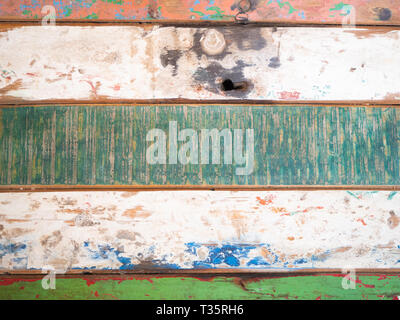 Wooden background with different pastel colours Stock Photo
