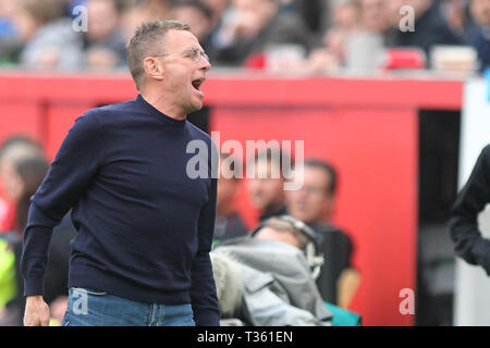 Head coach Ralf Rangnick of Leipzig seen reacting during the Bundesliga match between Bayer 04 Leverkusen and RB Leipzig at BayArena. ( Final score; Bayer 04 Leverkusen 2:4 RB Leipzig )