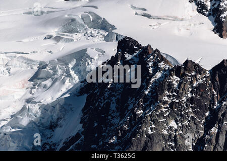 Close-up of Mount Shuksan in autumn from Mount Baker-Snoqualmie National Forest Stock Photo