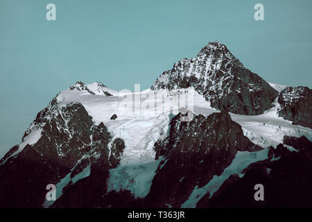 Close-up of Mount Shuksan in autumn from Mount Baker-Snoqualmie National Forest Stock Photo