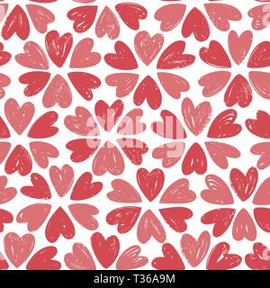 Romantic seamless pattern. Floral pattern. Hand drawn vector illustration Stock Vector