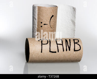 Empty loo roll Stock Photo