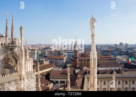 View from Milan Cathedral, Italy Stock Photo