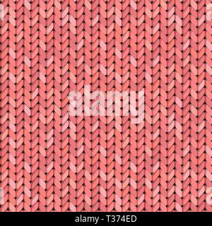 Realistic red knit texture seamless knitted Vector Image