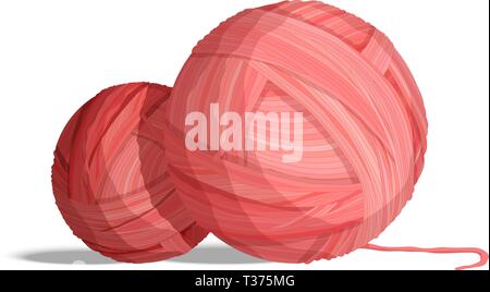 Colorful yarn balls for knitting on white background vector illustration Stock Vector