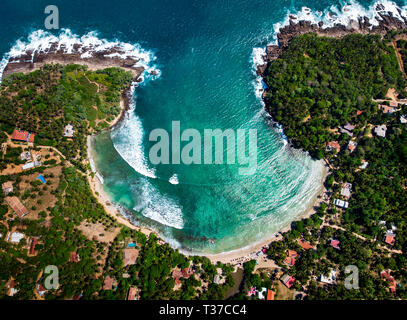 Hiriketiya Beach in Sri Lanka aerial lanscape view Stock Photo