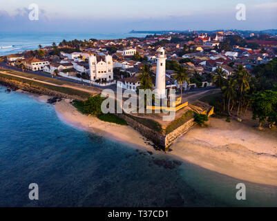 Dutch Fort in Galle city of Sri Lanka aerial view Stock Photo