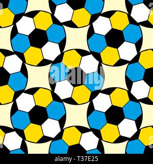 Seamless repeating of football soccer pattern illustration Stock Vector