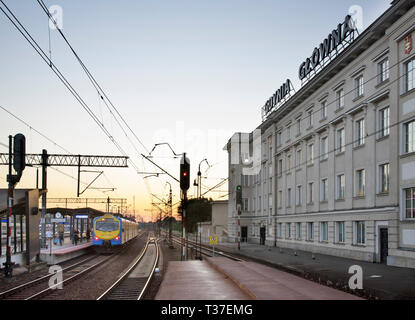 Railway station Gdynia Glowna – main railway station in Gdynia. Poland Stock Photo