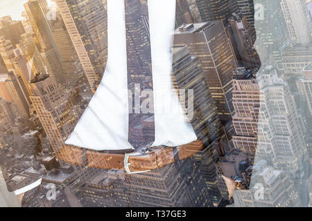 Corporate business, entrepreneurship and economic prosperity conceptul collage. Stock Photo