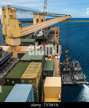 guam military force navy maritime prepositioning cargo squadron sealift usns ak ship marine alamy 1487 rita santa april
