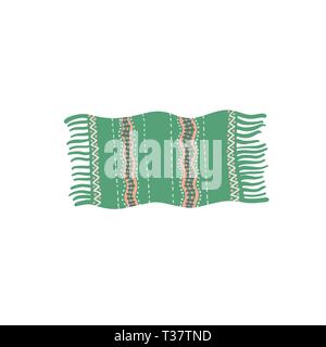 egyptian prayer rug, minimalistic hand drawing icon vector illustration Stock Vector