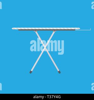 ironing board Icon, Ironing board with stripe pattern. vector illustration in flat style on blue background Stock Vector