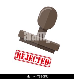 stamp approved in red color on white background. vector illustration in flat style Stock Vector