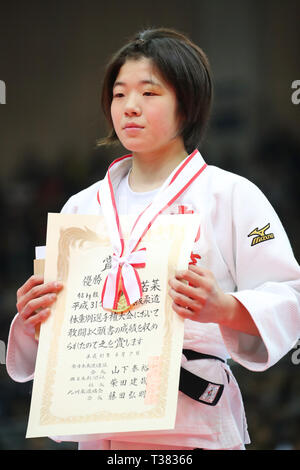 Fukuoka, Japan. 7th Apr, 2019.  Wakana Koga Judo : All Japan Selected Judo Championships Women's -48kg Award Ceremony in Fukuoka, Japan . Credit: YUTAKA/AFLO SPORT/Alamy Live News Stock Photo