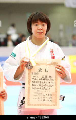 Fukuoka, Japan. 7th Apr, 2019. Momo Tamaoki Judo : All Japan Selected Judo Championships Women's -57kg Award Ceremony in Fukuoka, Japan . Credit: Naoki Morita/AFLO SPORT/Alamy Live News Stock Photo
