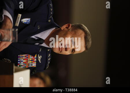 Washington, United States Of America. 02nd Apr, 2019. General Tod D. Wolters, United States Air Force, testifies before the Senate Armed Services Committee for reappointment to the grade of general and to be Commander, United States European Command and Supreme Allied Commander Europe, in Washington, DC, April 2, 2019. Credit: Martin H. Simon/CNP | usage worldwide Credit: dpa/Alamy Live News Stock Photo