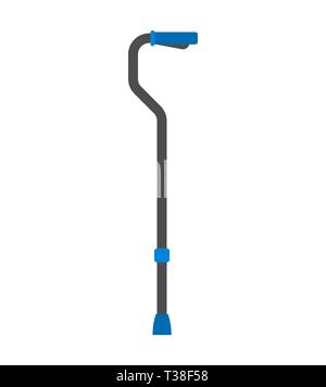 walking stick isolated. Cane for pensioners vector Stock Vector