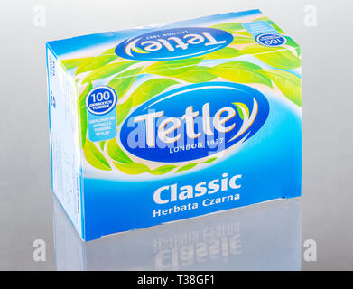 Tetley tea isolated on white background Stock Photo