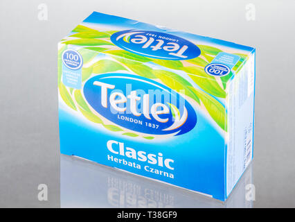 Tetley tea isolated on white background Stock Photo