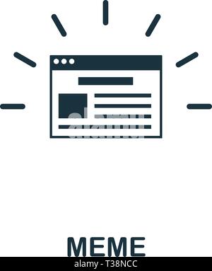 Meme icon. Creative element design from content icons collection. Pixel perfect Meme icon for web design, apps, software, print usage. Stock Vector