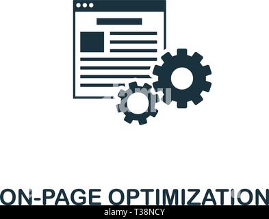 On-Page Optimization icon. Creative element design from content icons collection. Pixel perfect On-Page Optimization icon for web design, apps, softwa Stock Vector