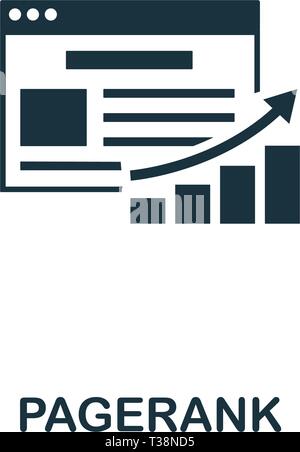 Pagerank icon. Creative element design from content icons collection. Pixel perfect Pagerank icon for web design, apps, software, print usage. Stock Vector