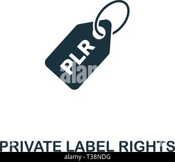 Private Label Rights (Plr) icon. Creative element design from content icons collection. Pixel perfect Private Label Rights (Plr) icon for web design,  Stock Vector
