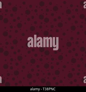 Seamless Maroon Circles Spots in Different Sizes Scattered in Random Pattern Design business concept Empty copy text for Web banners promotional mater Stock Vector