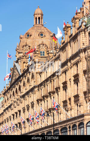 Harrods Department Store, Brompton Road, Knightsbridge, Royal Borough of Kensington and Chelsea, Greater London, England, United Kingdom Stock Photo