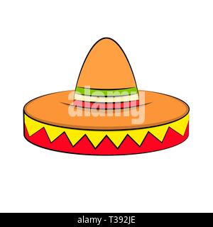 Sombrero Mexican Hat Colorful Vector Icons For Apps And Websites Stock Vector