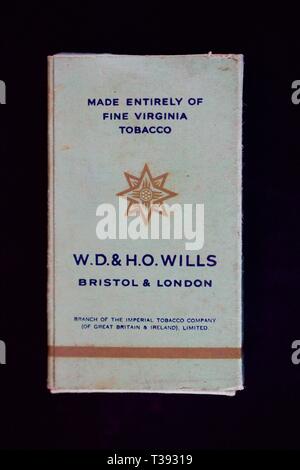 An old pack of British Woodbine cigarettes Stock Photo