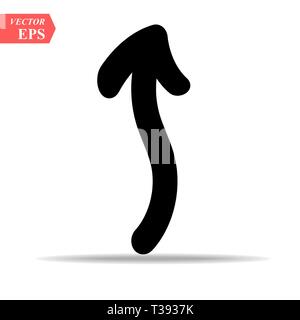 Up arrow icon vector icon. Simple element illustration. Up arrow symbol design. Can be used for web and mobile. eps10 Stock Vector