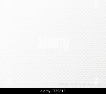 Background of textured white paper napkin. Texture embossed square shape. Tissue paper web page fill pattern Stock Vector