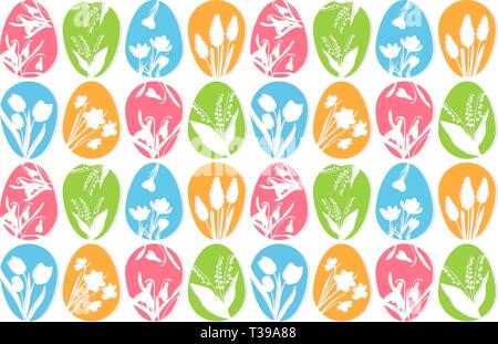 Easter eggs for Easter holidays design. Happy Easter day vector clip art for your design project. Vector icons flat style. Stock Vector