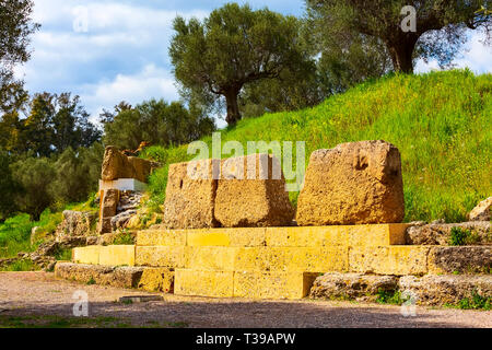 Sparta, Greece Ancient ruins remains in Peloponnese Stock Photo